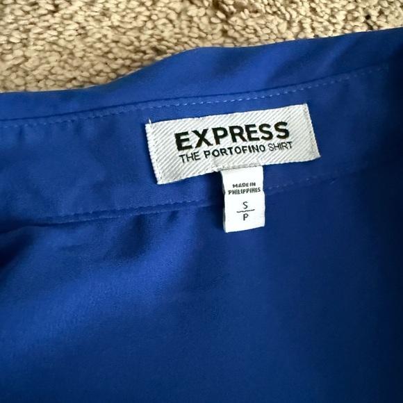 Express Cobalt Blue Portofino Shirt - Picture 2 of 3